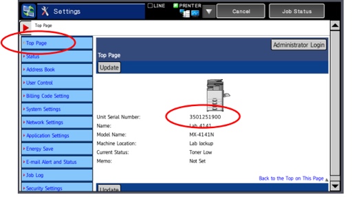 Service Record Sharp Sharp Customer Portal